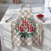Tablier Conception de typographie de couronne de Noël Ho H