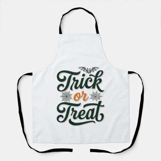 Tablier Conception de typographie Halloween Trick Or Treat (Recto)