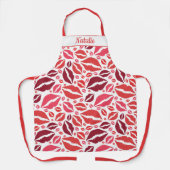 Tablier Conception d'impression de lèvres jouée en rouge e (Recto)