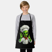 Tablier Conception drôle de chef extraterrestre Mignon cui (Porté)