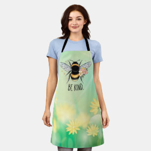 Tablier Conception Florale Mignonne Abeille Soyez Gentil