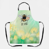 Tablier Conception Florale Mignonne Abeille Soyez Gentil (Recto)