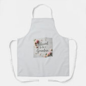 Tablier Conception florale rose pour la cuisine grand-mère (Recto)