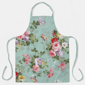 Tablier Conception florale Vintage et verte  (Recto)