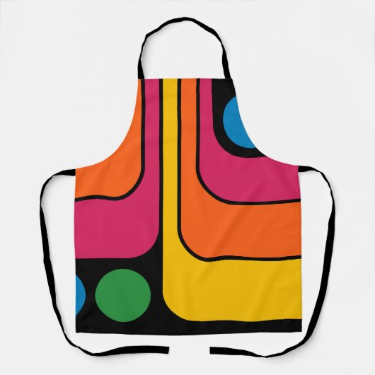Tablier Conception géométrique de style rétro des années 7 (Recto)