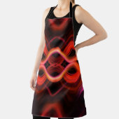 Tablier Conception géométrique des lignes ondulées rouges. (Insitu)