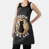 Tablier Conception graphique de chat Meow Halloween_1 (Insitu)