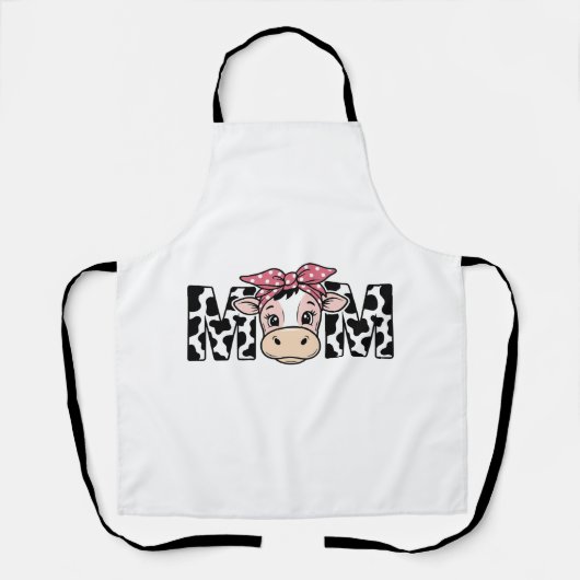 Tablier Conception graphique de maman vache mignonne arc_1 (Recto)