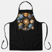 Tablier Conception graphique du système solaire (Recto)