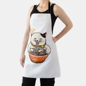 Tablier Conception Kawaii de Ramen de Chat (Insitu)