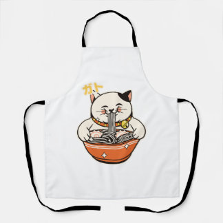 Tablier Conception Kawaii de Ramen de Chat