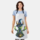 Tablier Conception magique du dragon d'Halloween (Porté)