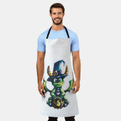 Tablier Conception magique du dragon d'Halloween (Porté)