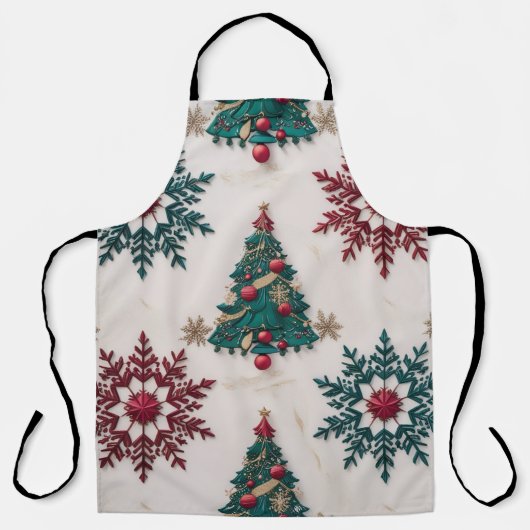 Tablier Conception moderne de Noël en 3D pour chaque femme (Recto)