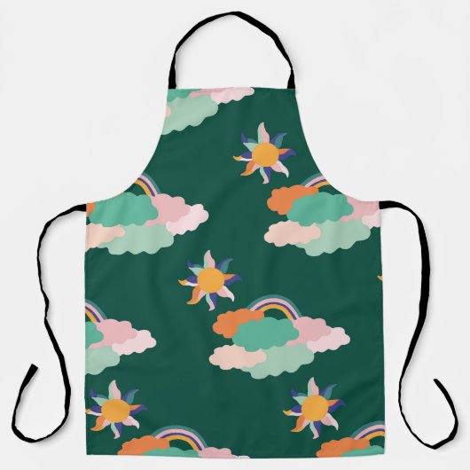 Tablier Conception motif transparente avec nuages colorés (Recto)