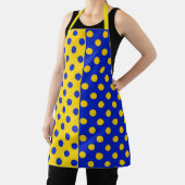 Tablier Conception Pois demi-bleue Jaune (Insitu)