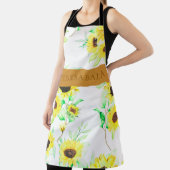 Tablier Conception rustique personnalisée de fleurs jaunes (Insitu)
