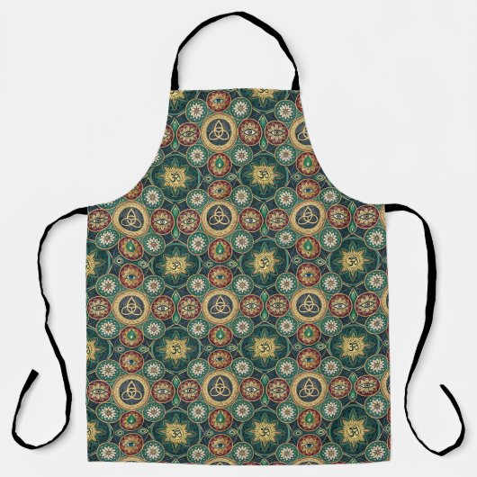 Tablier Conception Sacrée Mystique - Motif de Mandala Spir (Recto)