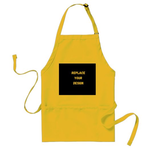 Tablier Conception simple noire personnalisée Ajouter une (Devant)
