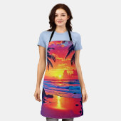 Tablier Conception Tropical Sunset Paradise (Porté)