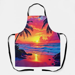 Tablier Conception Tropical Sunset Paradise