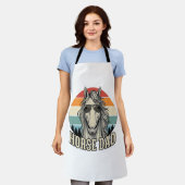 Tablier Conception vectorielle de gravure de coucher de so (Porté)