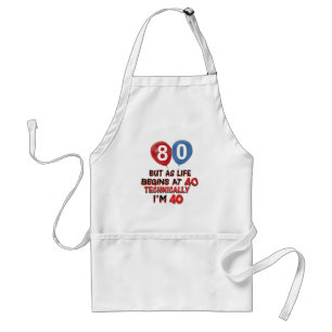 TABLIER CONCEPTIONS D'ANNIVERSAIRE DE 80 ANNÉES