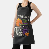 Tablier Conceptions de chat de sorcière d'Halloween de cho (Insitu)