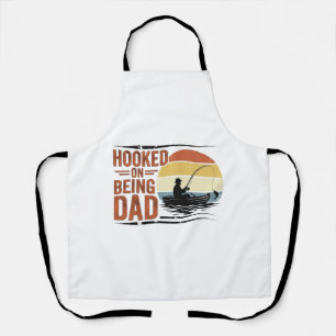 Tablier Conçu pour être papa T-shirt vintage pêche Design_