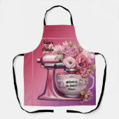 Tablier Condo Bienvenue Baker's Palace Pink Throw Pillow (Recto)