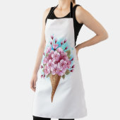 Tablier Cône rose Sakura crème glacée gaufre (Insitu)