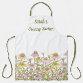 Tablier Coneflowers Watercolor (Recto)