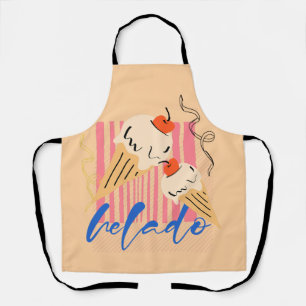 Tablier Cônes de glace italiens rétro