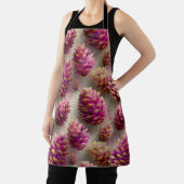 Tablier Cônes de pin rose d'hiver aux accents dorés (Insitu)