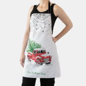 Tablier Confetti d'argent, neige de canard rouge de Noël (Insitu)