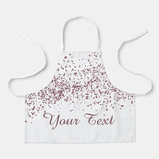 Tablier Confettis pailletés or rose (Recto)