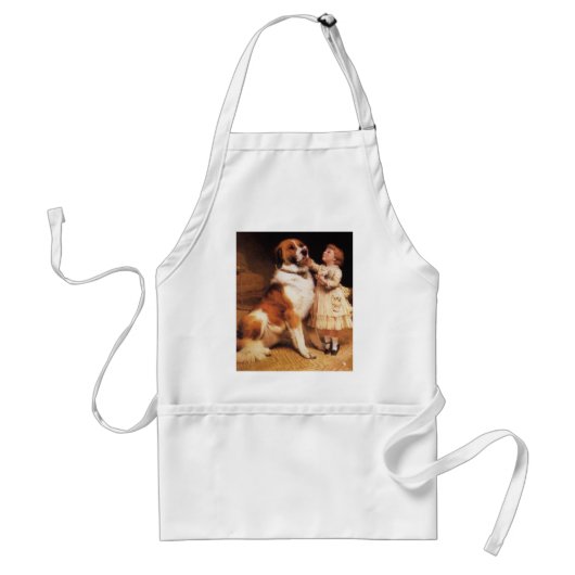 Tablier Confiance par Charles Burton Barber, Chien Saint-B (Devant)