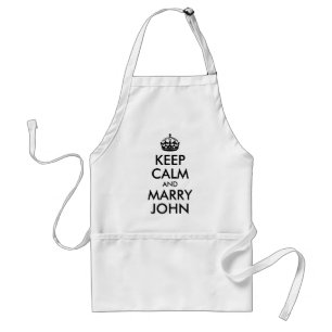 Tablier Conserver le calme et Marie John Apron