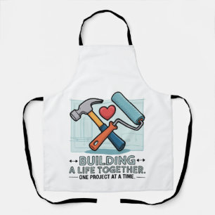 Tablier Construire une vie ensemble Couple mignon et mai