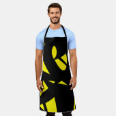 Tablier Contemporain Jaune / Noir (Porté)