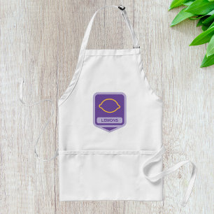 Tablier Contour de citron violet et jaune