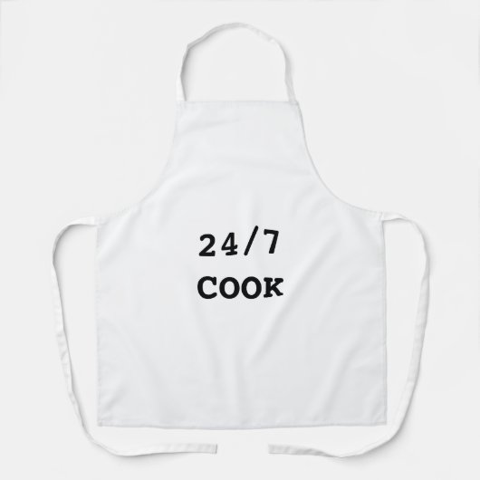 TABLIER COOKERY APRON 24H/24 7J/7 ART ET DESIGN (Recto)