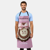 Tablier Cookie au chocolat rose Cutie/Tout-En-Plan (Porté)