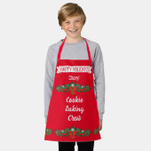 Tablier Cookie Baking Crew - Apron rouge personnalisé (Porté)