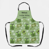 Tablier Cookie Baking Crew Joyeux Motif de Noël Personnali (Recto)
