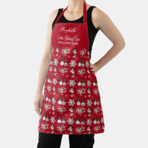 Tablier Cookie Baking Crew Monogramme Christmas Apron