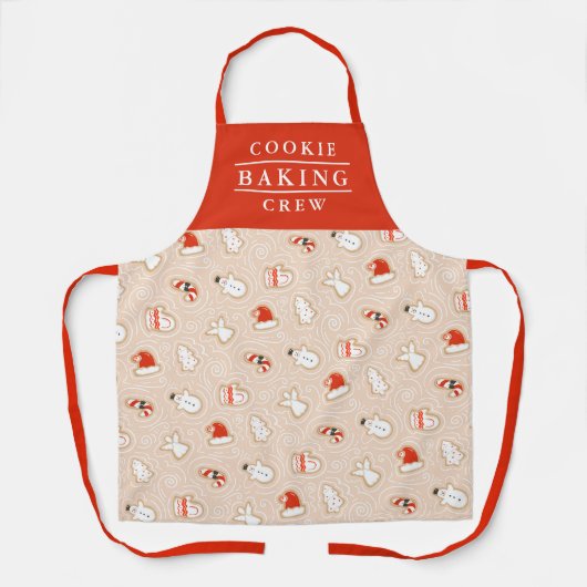 Tablier Cookie Baking Crew Motif de Noël (Recto)