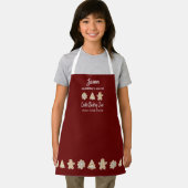 Tablier Cookie Baking Crew Red Childrs Baking Apron (Insitu)
