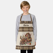 Tablier cookie cool train de Noël unisex enfants ajouter u (Porté)