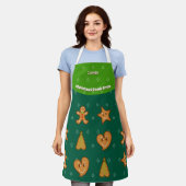 Tablier Cookie de Noël Crew-Gingerbread Pals-Green M (Porté)